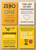 Combo pack of 4 best selling book (Zero to one,The Art of not over thinking, Dopamine Detox,Do it today)